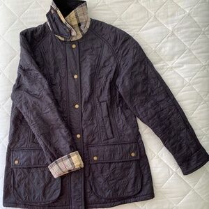 Barbour Womens Beadnell Polarquilt Jacket Navy Blue Size US 12